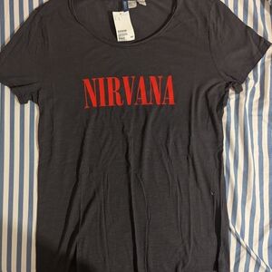 H&M Nirvana T-Shirt with Red Print
